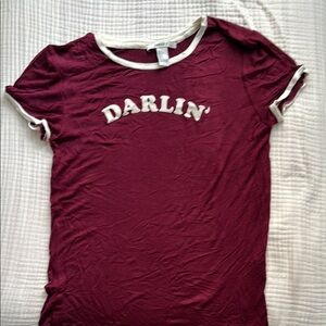 Forever 21 Red Fitted Short Sleeve Tee